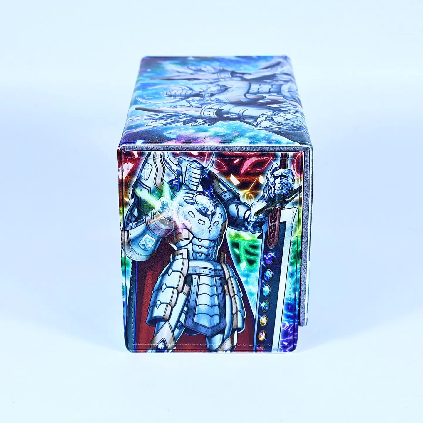 Yu-Gi-Oh！Gem-Knight Master Diamond Dispersion Leather Card Box Double Layer Magnetic Dice Game Card Integrated Storage Box Toys