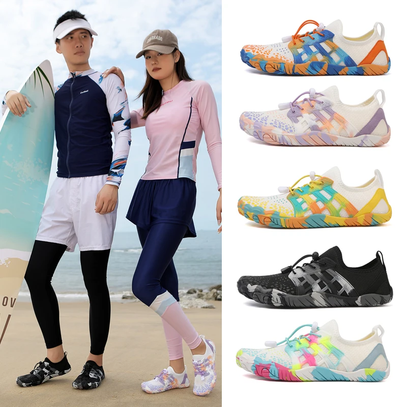 Aqua Shoes For Women Men Barefoot Water Shoes Anti-Slip Quick-Drying Outdoor Beach Upstream Wading Swimming Shoe Sneakers Unisex