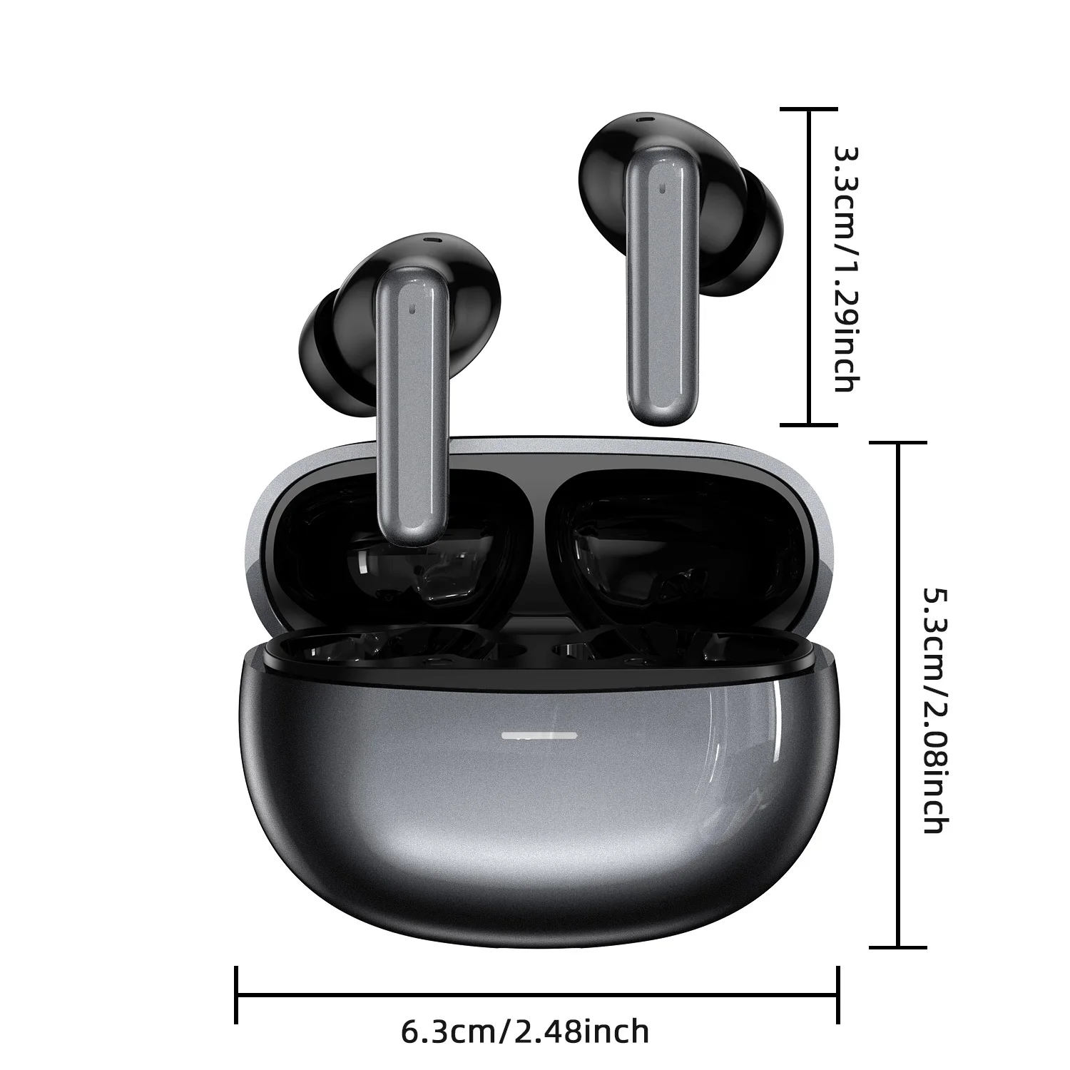 2025 Upgrade ANC Wireless Earbuds Bluetooth 5.3, 30H Playtime ,  Wireless Charging Case, HiFi Deep Bass Sound for Workout/Travel