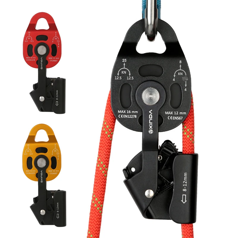 Climbing Pulley Professional Lift Accessory Convenient Sturdy Practical Load-bearing Ascender Lifter Equipment