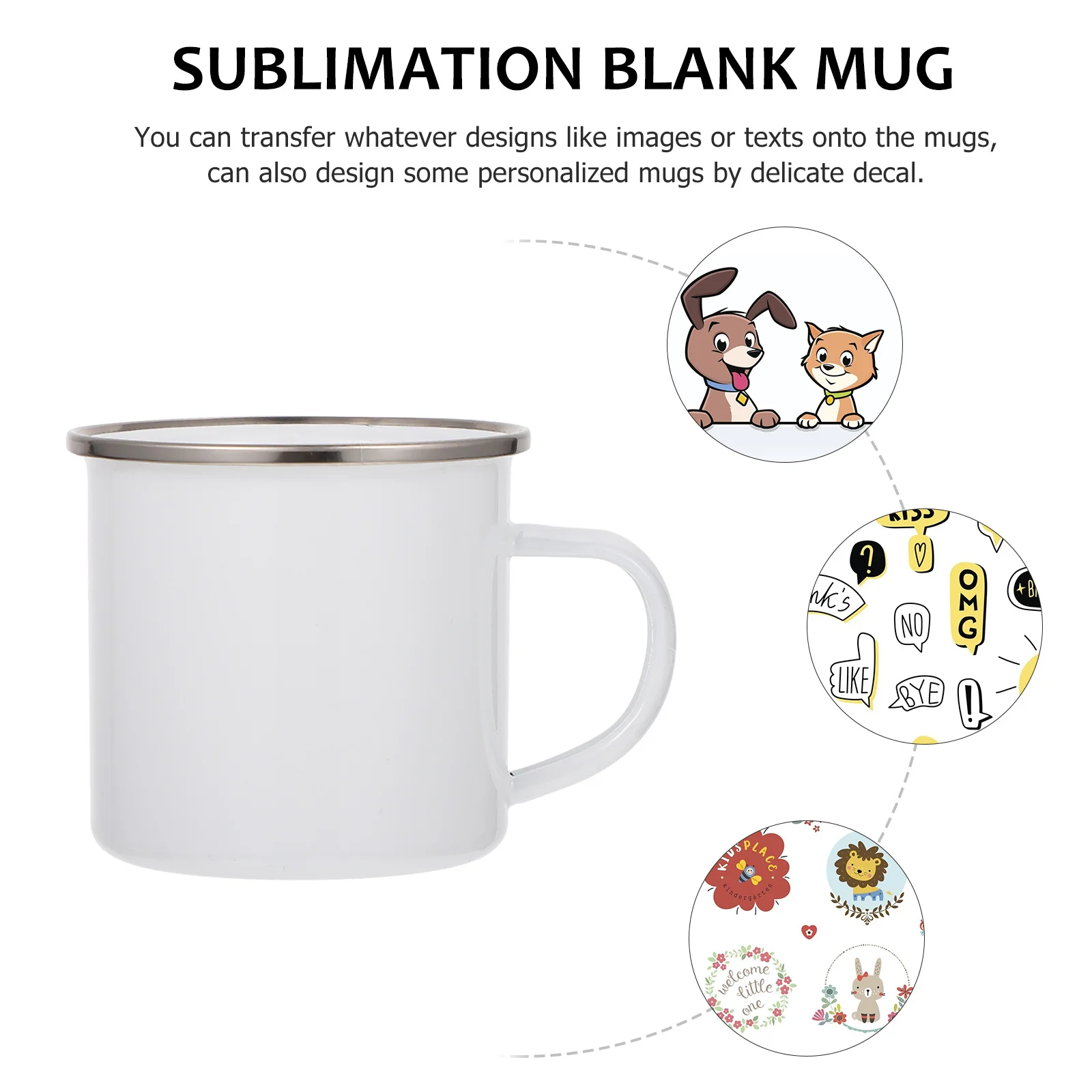 

Blank Sublimation Mug Stainless Steel Thermal Transfer Printing Cup For Diy Personalized Photo Drinkware Home Office Kitchen Bar