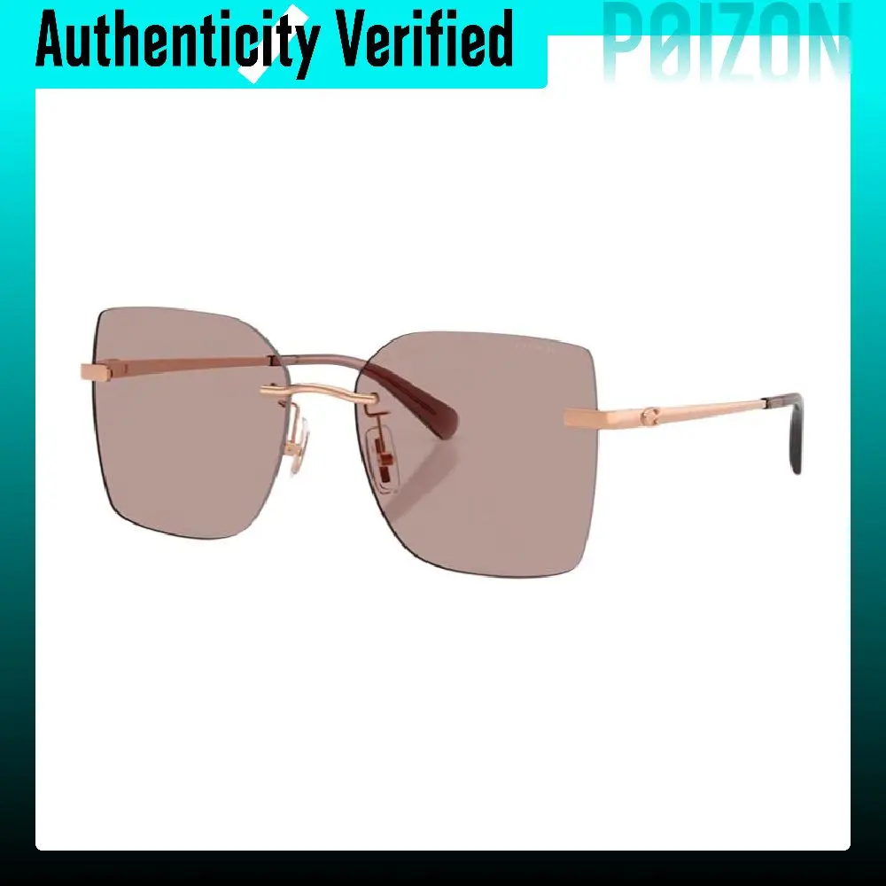 COACH Metal Irregular Shape Sunglasses Unisex Rose Gold 0HC7193D-94077N