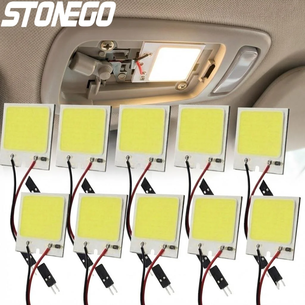 2 Pcs 10 Pcs 18 24 48 White Reading Lamp LED T10 Bulb LED Car Parking Interior Panel Light Festoon Lamp