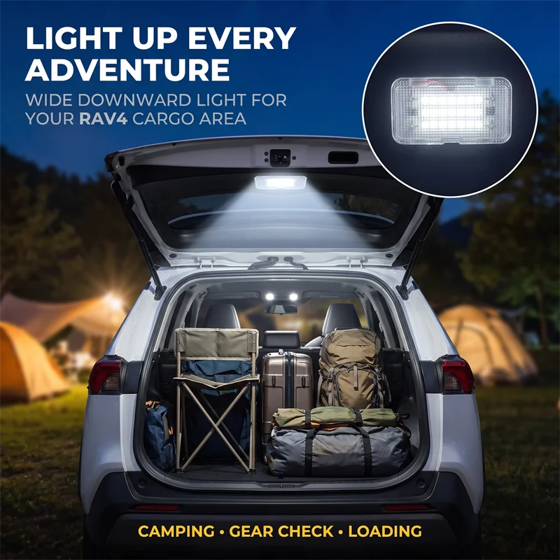 Tailgate LED Trim Lighting Accessories Compatible with Toyota RAV4 XA60 RAV 4 Hybrid Wildlander 2026 2027+ Rear Trunk Decor Cove