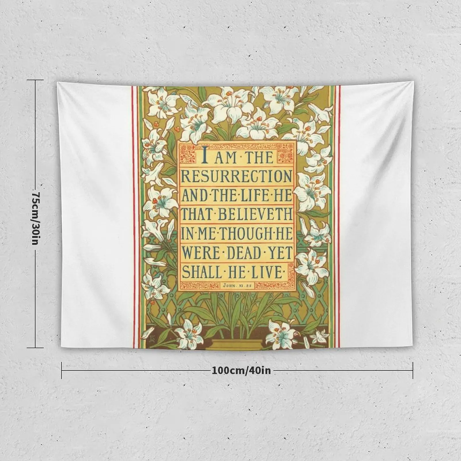 I am the Resurrection and the Life - John 11:25 Tapestry Bedroom Decoration Wall Tapestries Tapestry