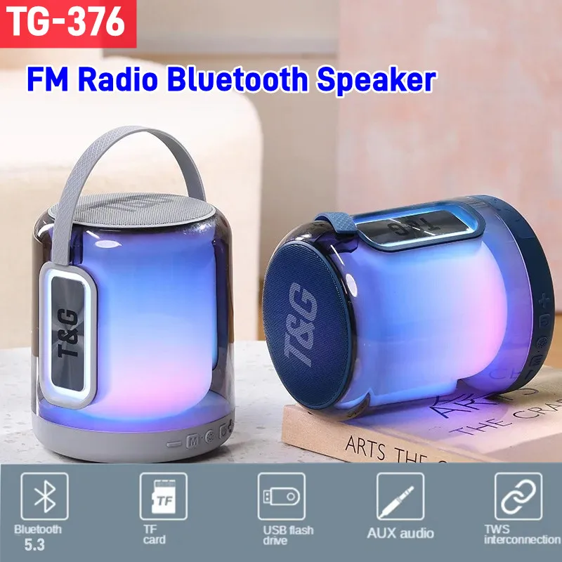 

Subwoofer Bluetooth Speaker Portable With LED Light Outdoor Sports Support TWS Connection TF USB Speakerphone Hand-held Boombox