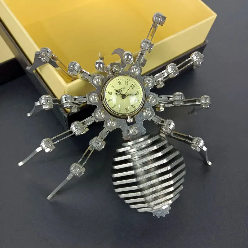 

Machine Spider Stainless Steel Punk Iron Insect Model Handmade DIY Finished Desktop Craft Creative Ornaments