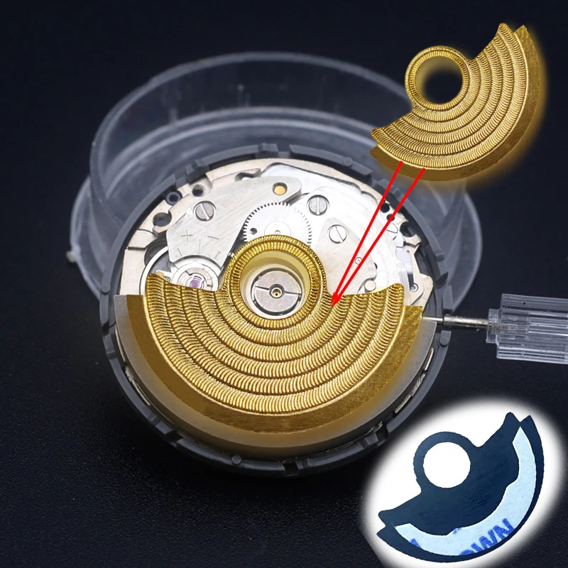 Parche de martillo automático de Rotor NH34 NH35 con pegatina, piezas de modificación de reloj compatibles con NH34 NH35 NH36 NH70 4R35 7S, pieza de parche de movimiento