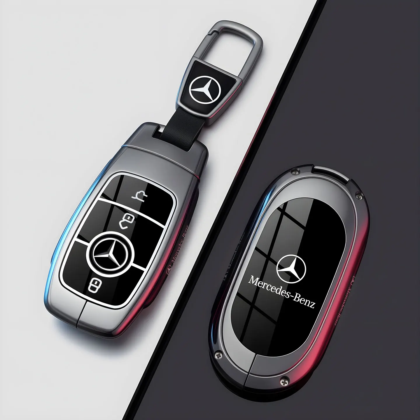

Fashion TPU Car Key Case Cover For Mercedes Benz A C E S G Class GLC CLE CLA GLB GLS W177 W205 W213 W222 X167 AMG Keychain Fob