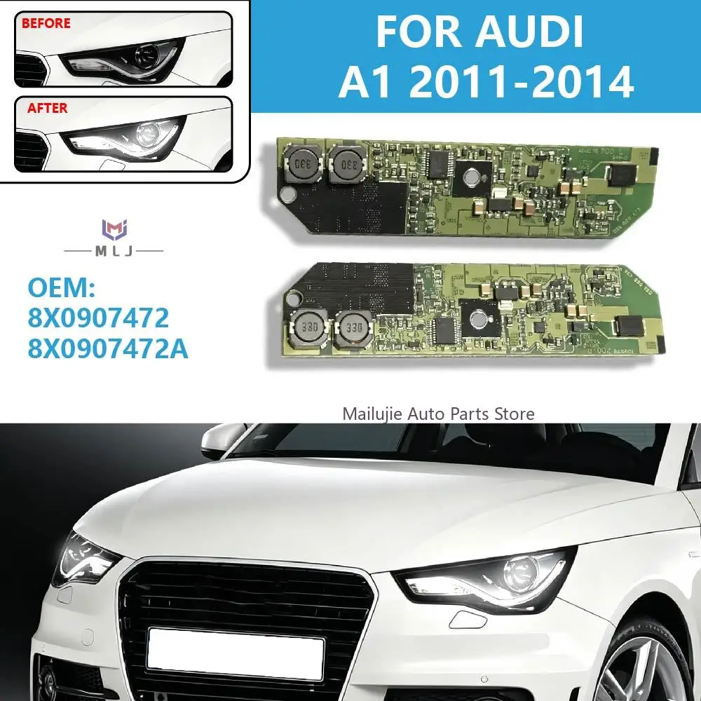 

White Angel Eye DRL LED Chip Headlight Daytime Running Light Source For Audi A1 2011-2014 Car Accessories 8X0907472 8X0907472A