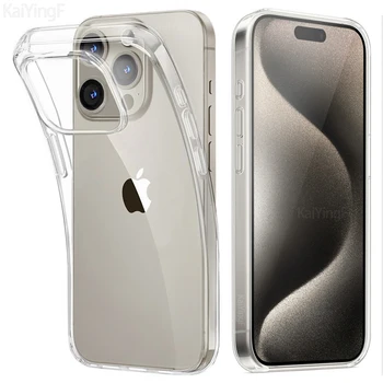 Luxury Transparent Case For iPhone 16 15 11 12 13 14 Pro Max Soft TPU Silicone For iPhone XR XS Max 8 Plus Back Cover Clear Case 1
