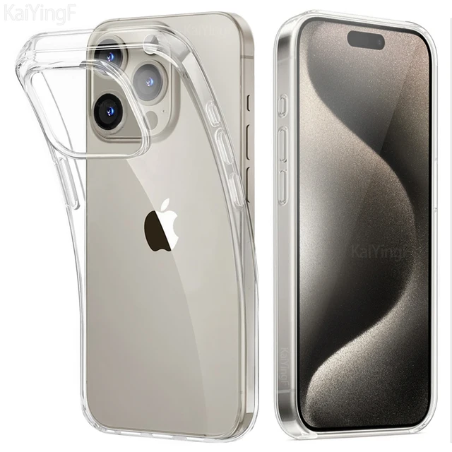 Luksusowe przezroczyste etui na iPhone'a 16 15 11 12 13 14 Pro Max Miękki silikon TPU do iPhone'a XR XS Max 8 Plus Back Cover Clear Case