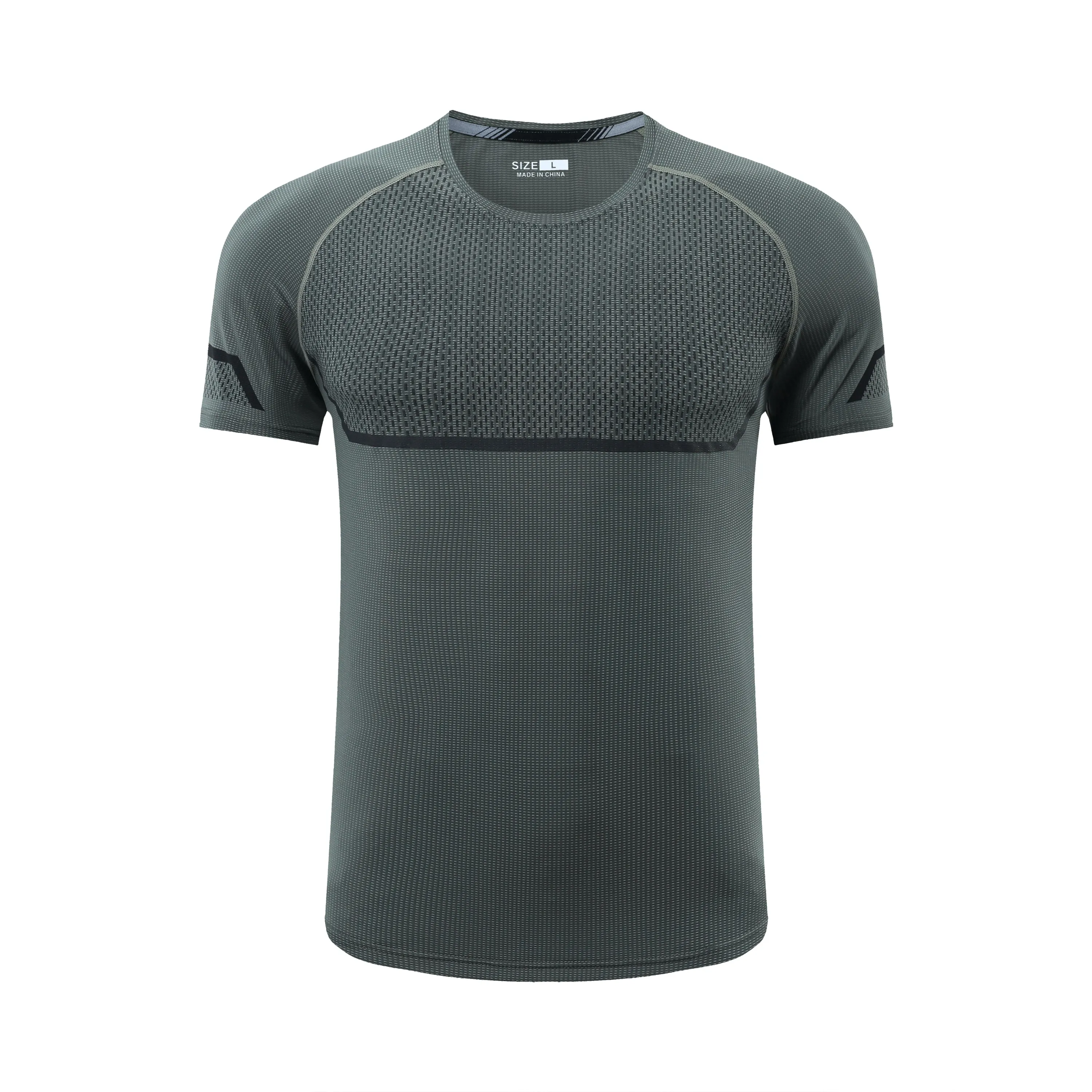 

Men Running Polyester Quick Dry T-shirts Sport Prints Clothing Casual Fitness Training Jogging Short Sleeve Gym Tops Tee