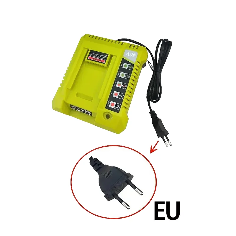 Dual USB Li-ion Battery Charger For Ryobi 36V 40V OP401 Battery OP4050A OP4015 OP4026 OP4030 OP4040 OP4050 OP400A OP403A