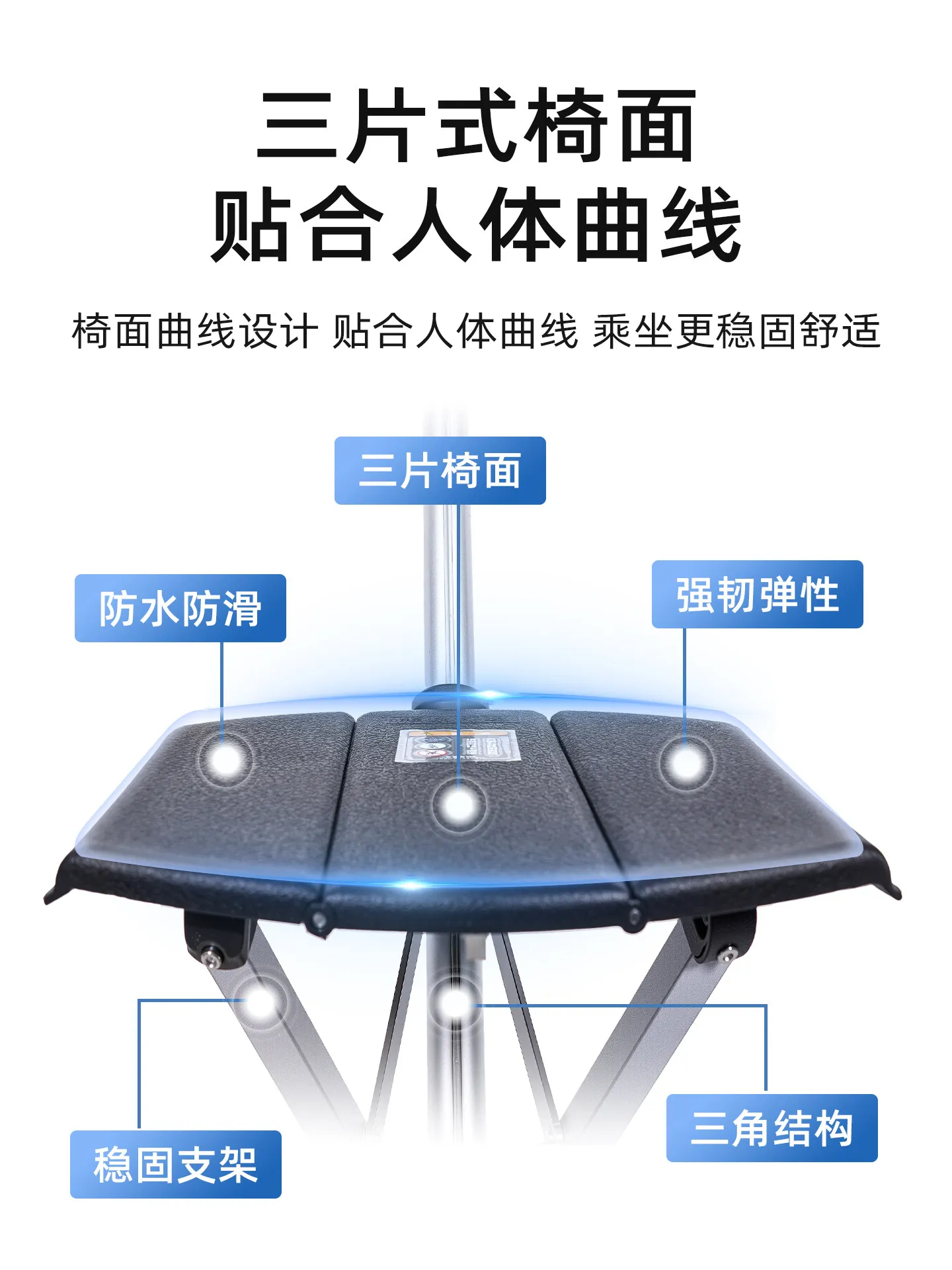 Electric cane chair stool folding portable non-slip smart one-button opening and closing lightweight