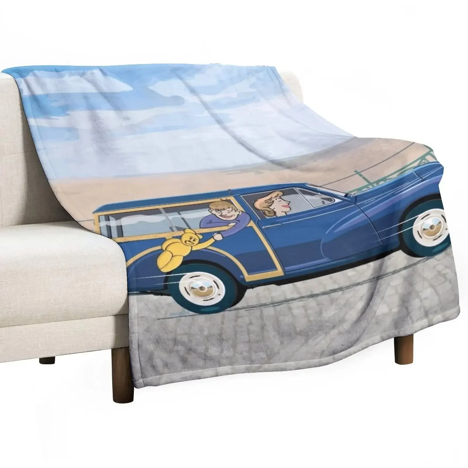 Trafalgar Blue Morris Minor Traveller Throw Blanket Furrys heavy to sleep manga Blankets