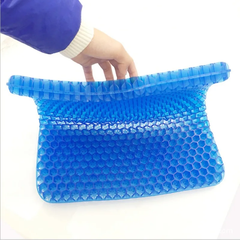 

Gel Seat Cushion,Thick Big Breathable Honeycomb Design Absorbs Pressure Points with Non-Slip Cover Wheelchair Relieve Backache