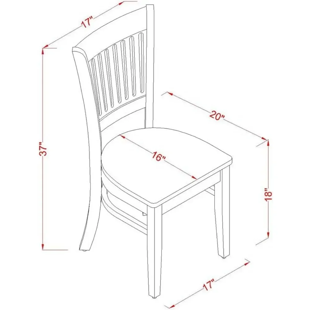 AVVA5/7-OAK-W Avon Juego de muebles de habitación de 5/7 piezas Consist de una mesa de cocina ovalada con hoja de mariposa y 4/6 sillas de comedor, roble