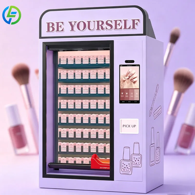 Nail Art Vending Machine Automatic Smart Beauty Vending Machine With Touch Screen Cashless Payment For Mall Use Customized