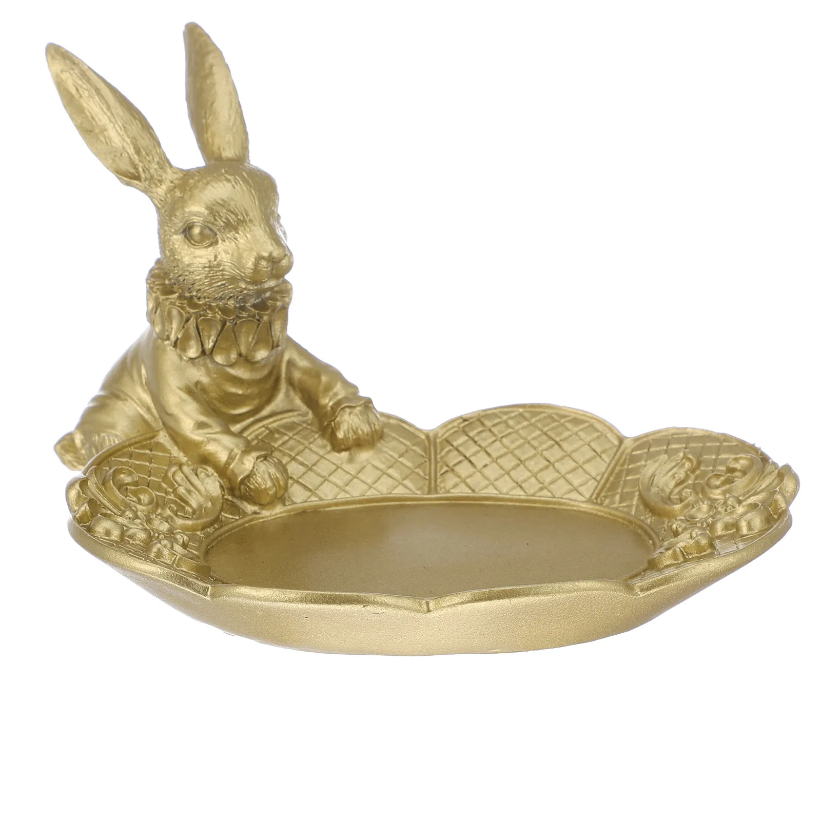 

Creative Resin Jewelry Display Tray Sitting Rabbit Earrings Holder Decorative Jewelry Storage Plate for Bathroom Bedroom Counter