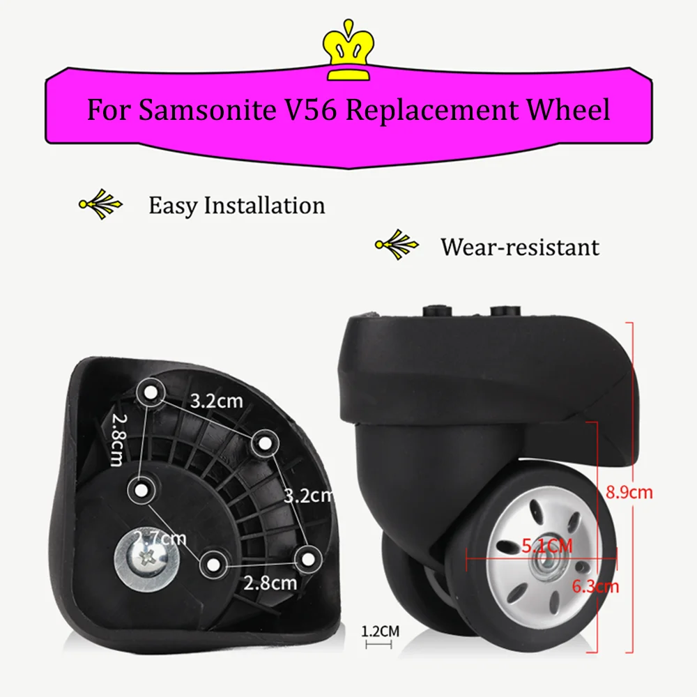 Compatible With Samsonite V56 Trolley Luggage Universal Wheel Accessories Repair Travel Suitcase Password Luggage Wheels