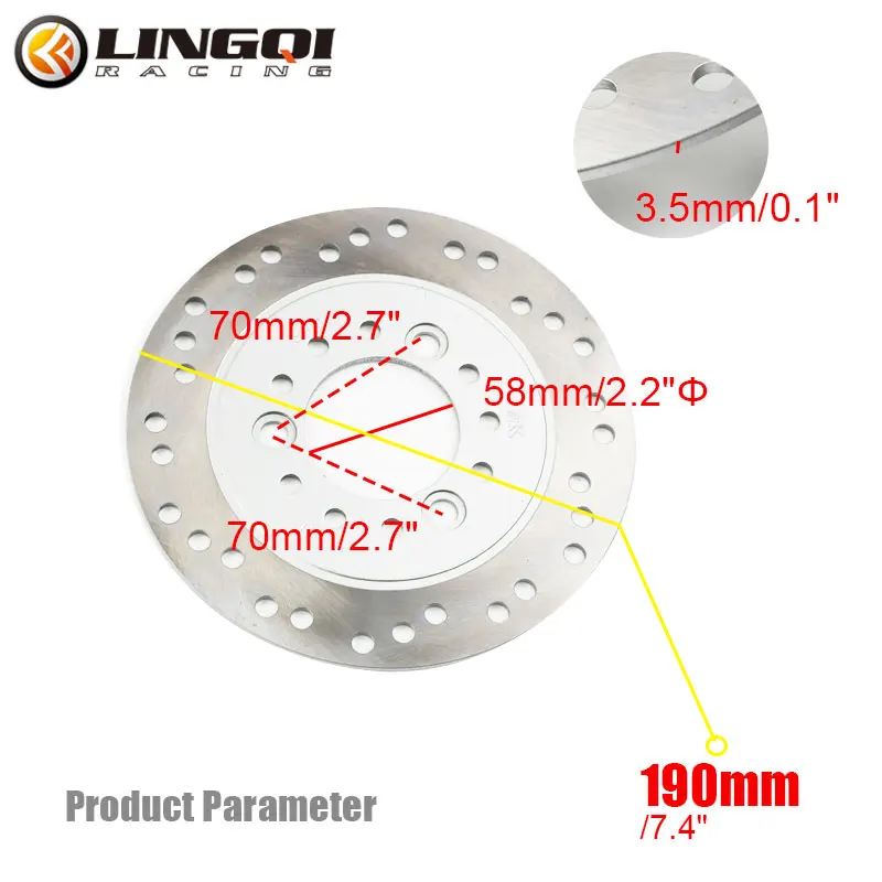 

Dirt Pit Bike Accessories Tools 180mm 190mm Stainless Steel Brake Disc Universal For Motorcycle Rotor Pad Motocross Parts