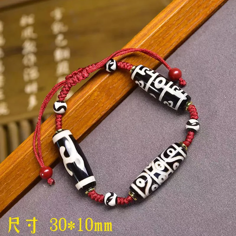 العقيق الطبيعي متعدد جوهرة حبل مضفر الأخضر تارا العظيم الطيور Dzi حبة سوار