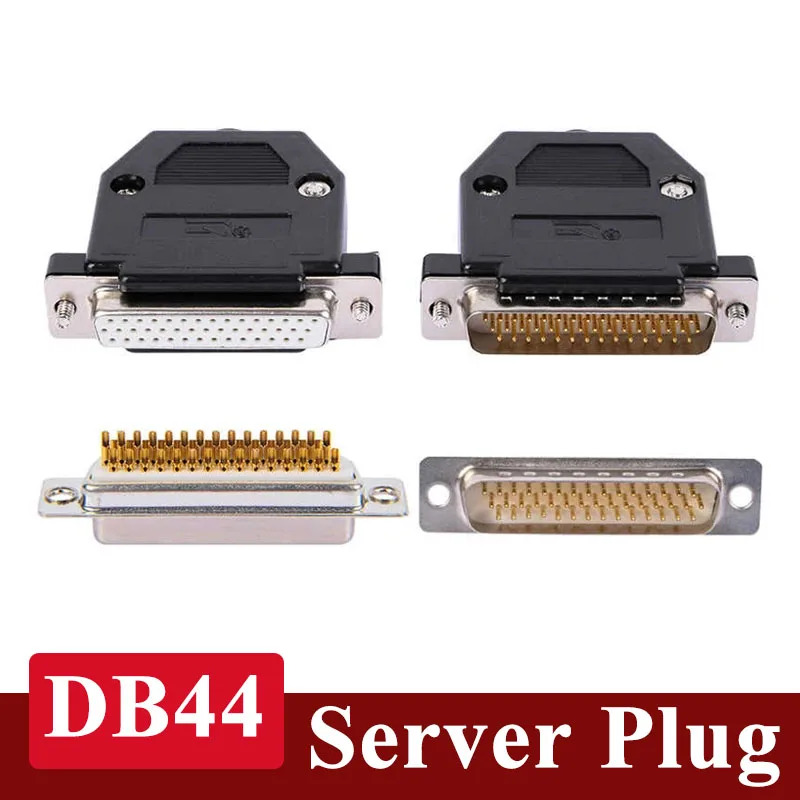 DB44 Pin Solder Joint Server Plug DB44 Male Female Connector Plastic Shell Industrial Grade Copper 3 Rows DB 44P Head Connectors