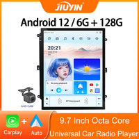9.7 Inch Vertical Screen Android 12 Car Radio Multimedia Navigation Stereo Universal Autoradio GPS CarPlay Auto Video Player