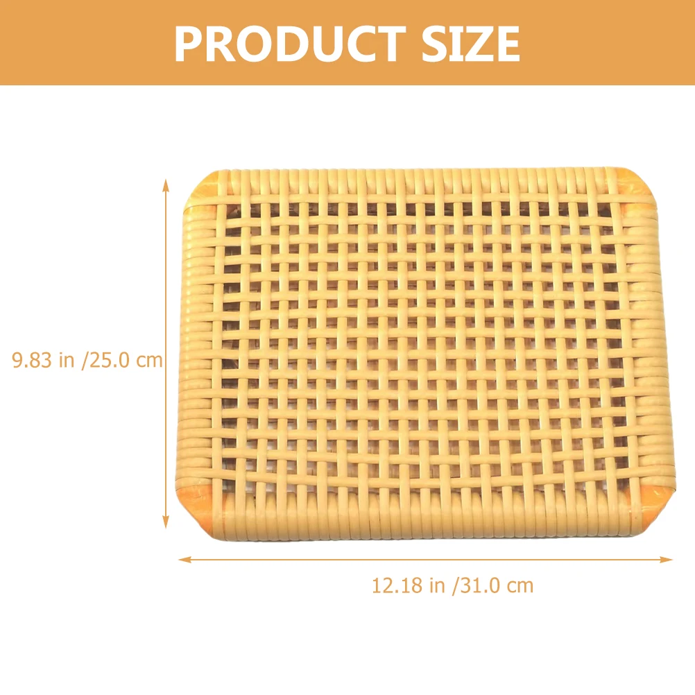 

Cool Breathable Seat Cushion Summer Office Chair Mat Woven Rattan Comfortable Sitting Pad Non Slip Floor Mat For Home Adults