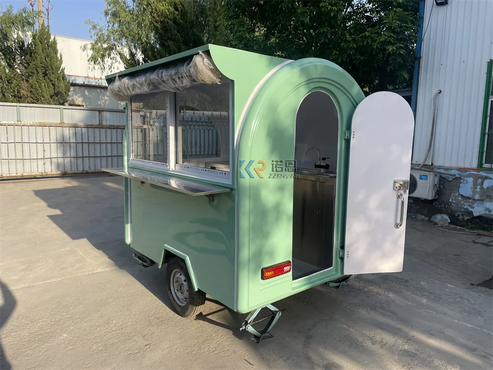 Concession Food Trailer Custom Fully Catering Equipments Street Snack Coffee Kiosk Coffee Fast Food Truck For Sell