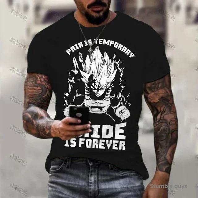 2026 Herren Unisex Schnelltrocknend Anime Dragon Ball T-Shirt Goku Kakarot Vegeta Super Saiyan Übergroß