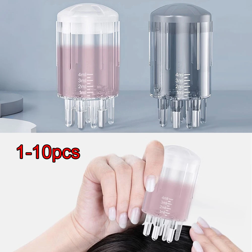 1-10pcs Scalp Applicator Liquid Comb for Hair Scalp Treatment Essential Oil Liquid Guiding Massager Comb Hair Growth Applicator