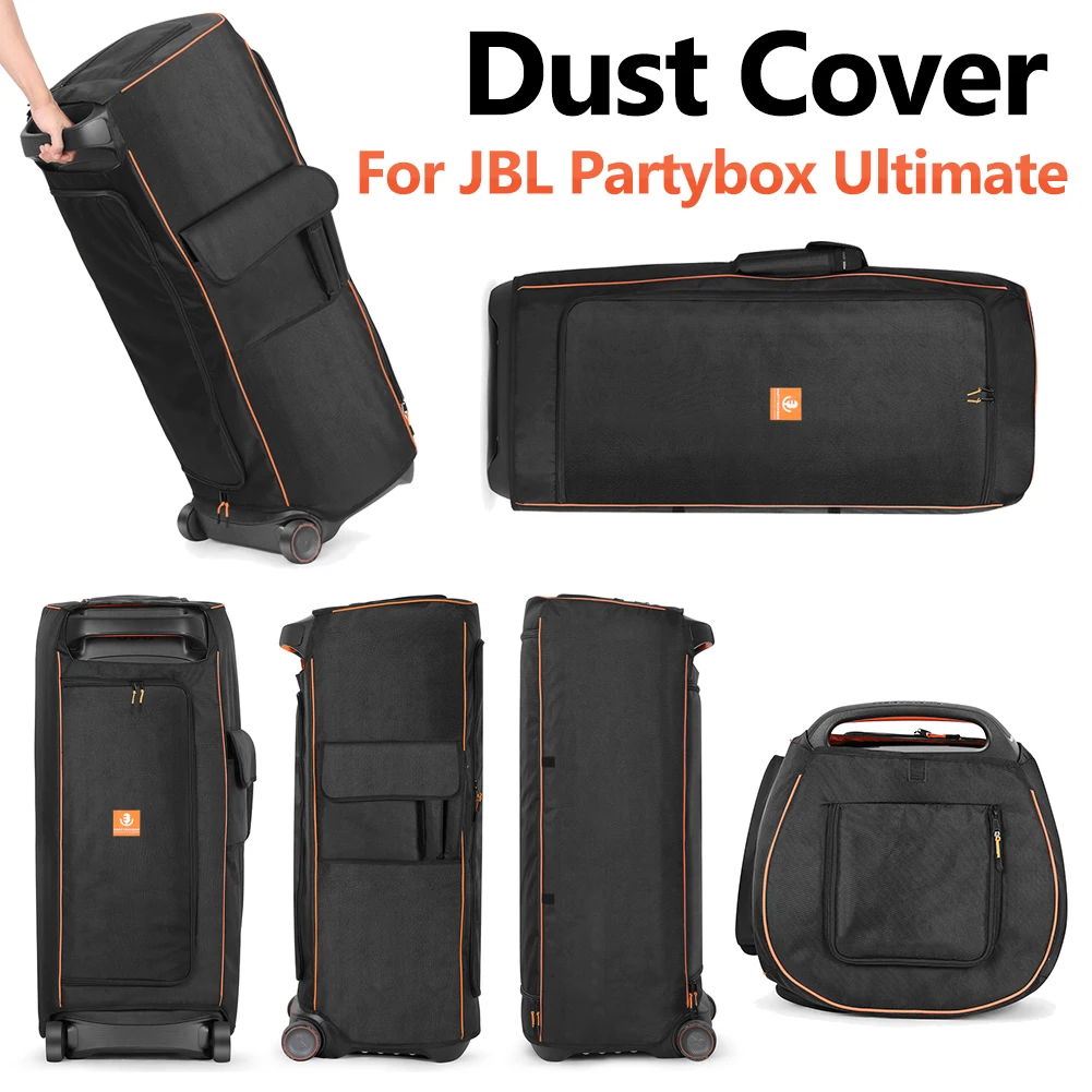 

Dust Case Waterproof Dust Cover Case Nylon Fabric Multifunction Bag with Side Storage Pocket For JBL Partybox Ultimate Speaker
