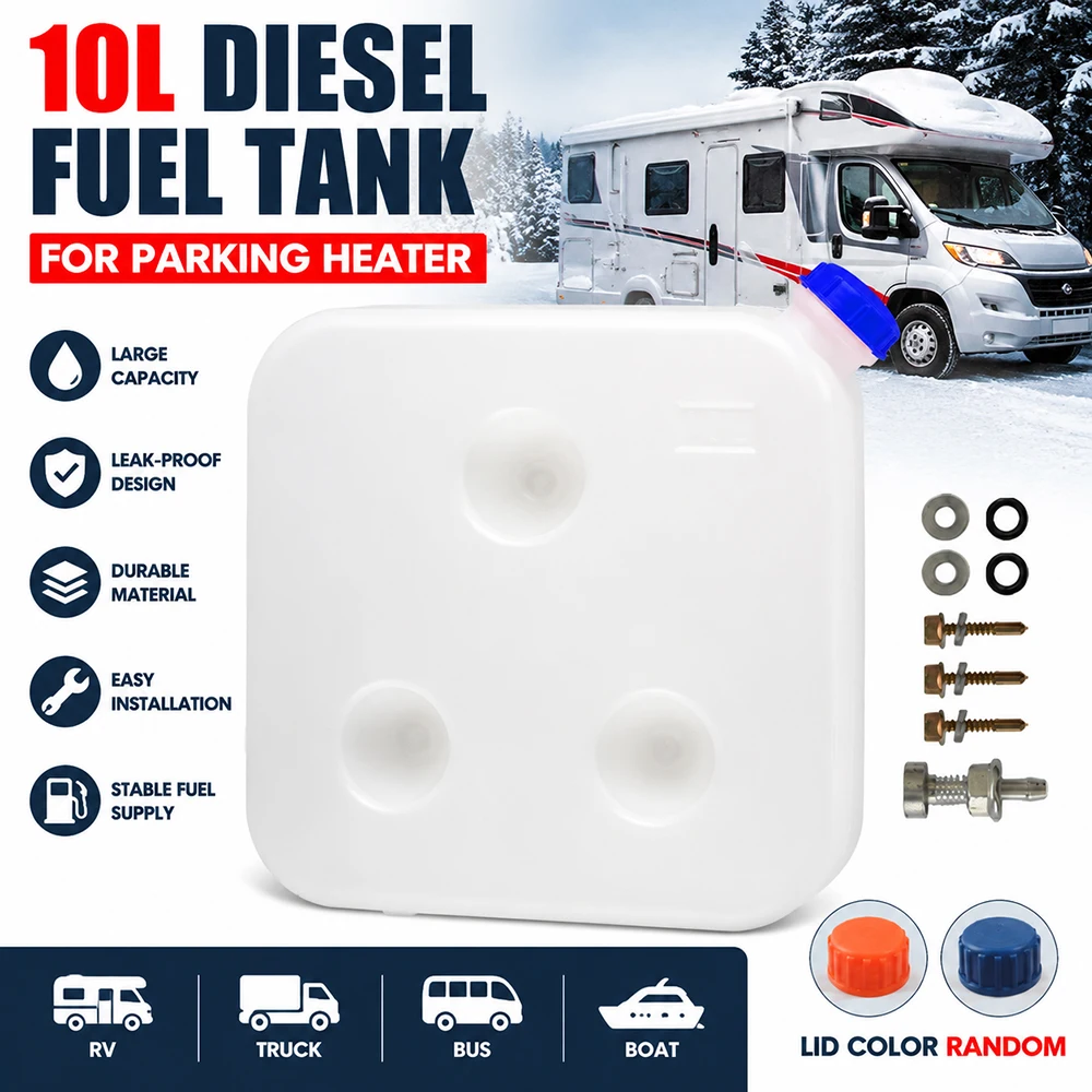10L Universal Diesel Fuel Tank for Parking Heater Auxiliary Fuel Reservoir with Cap And Mounting Accessories