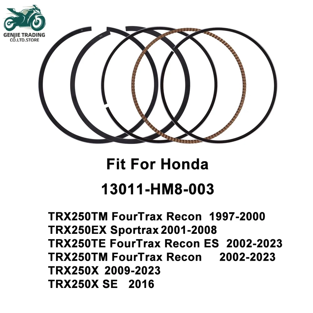 

68.5mm Motorcycle Engine Piston Rings Kit For Honda TRX250TE FourTrax Recon ES 2002-2023 TRX250TM TRX250X 2009-2023 TRX250 X