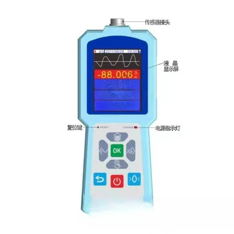 Portable working force meter Force weighing instrument Handheld instrument Rechargeable force value controller Display