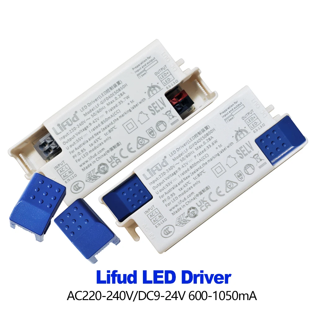 High Power Lifud LED Driver DC9-42V Constant Current 600mA 650mA 700mA 750mA 800mA 850mA 900mA 950mA No Flicker LED Power Supply