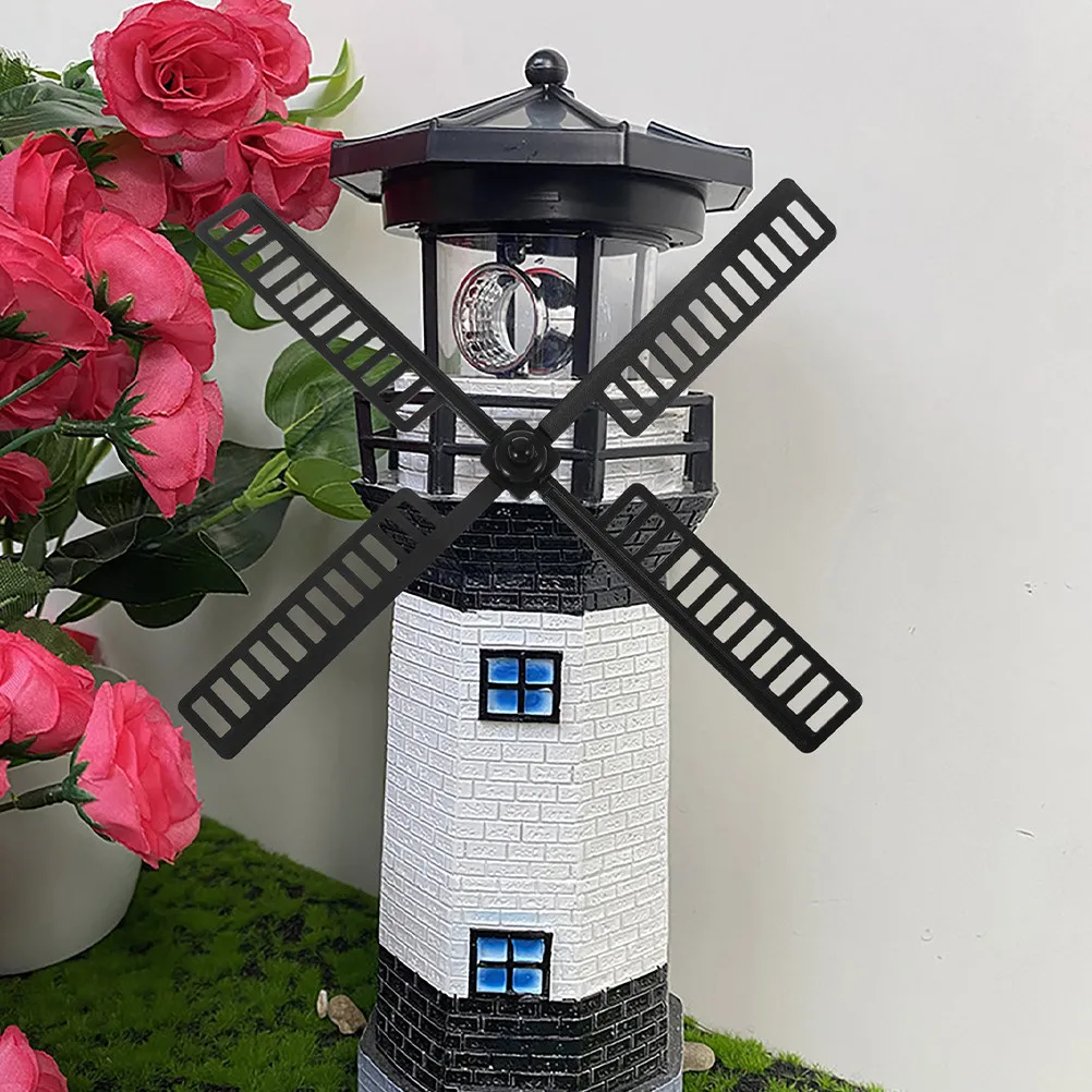 3Pcs Outdoor Solar Windmill Blades Weatherproof Plastic Fan Replacement Parts Garden Yard Patio Decorative Rotating Leaves
