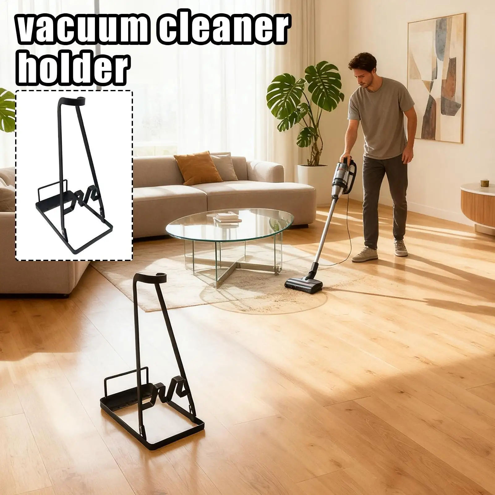 Vacuum Holder Heavy Duty Organizer Vacuum Holder Metal Storage Bracket For Home Kitchen Bedroom Living Room Balcony Office