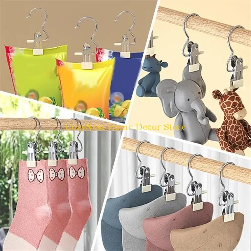 92MF 20 PCS Boot Hanger for Closet, Laundry Hooks with Clips, Boot Hanger Clips, Hanging Clips for Jeans, Hat, Boots, Towel