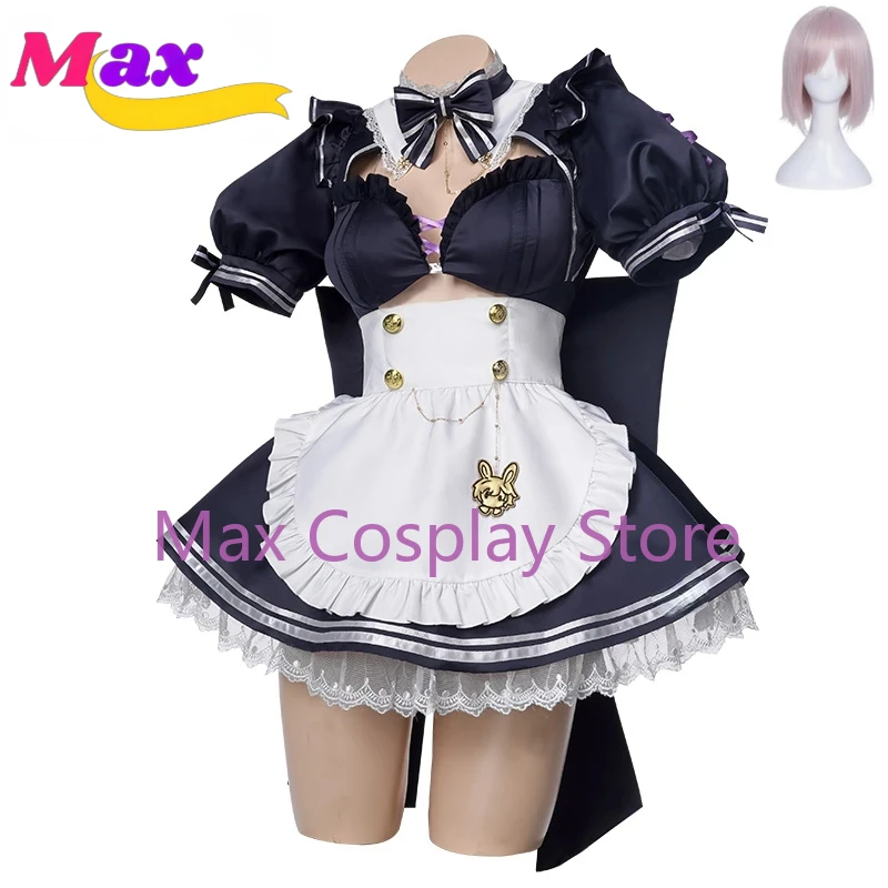 Max Anime Fate/Grand Order FGO Mash Kyrielight Maid Dress Sexy Uniform Outfit Cosplay Costume Halloween New.