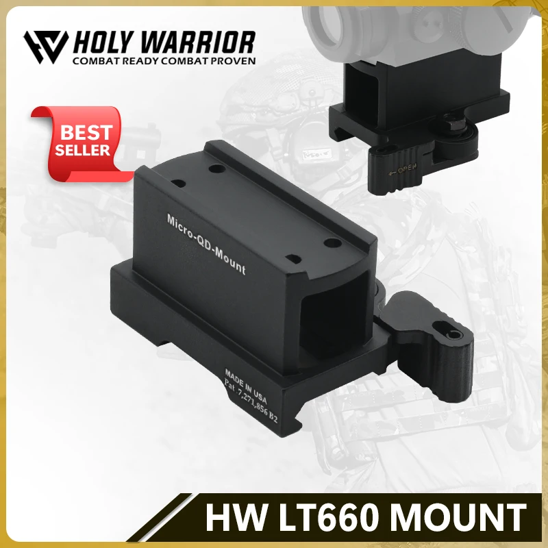 Holy Warrior Tactical Optic Mount LT660 QD Mount for Red Dot Sight with Full Markings