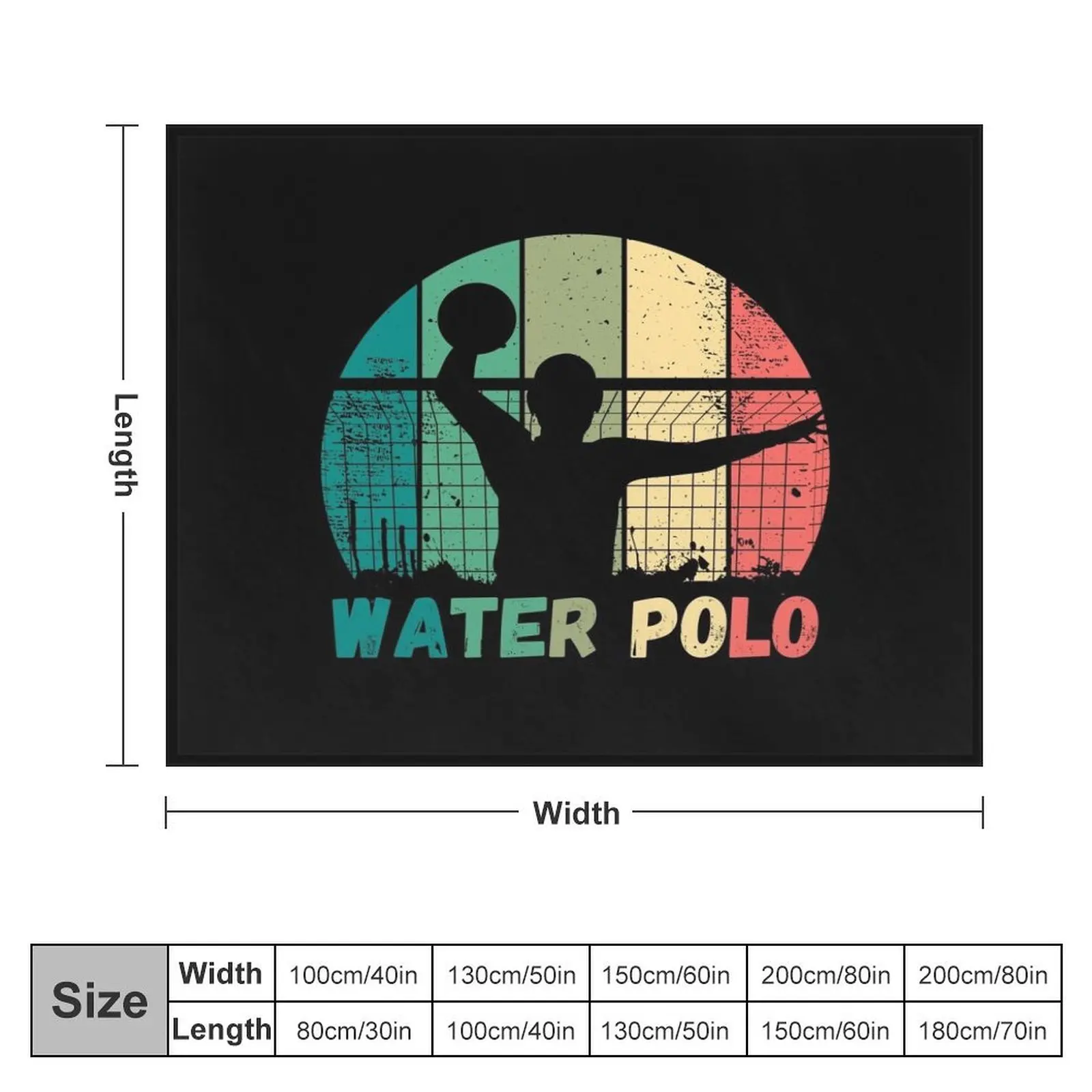 Vintage Style Retro Silhouette Water Polo Tee Throw Blanket Soft Big sofa bed anime Polar Blankets