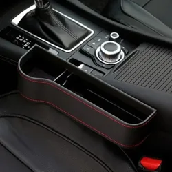 Leather Car Seat Gap Storage Box Cup Multifunctional Pocket Catcher Organizer Phone Bottle Cups Holder Car Accessories