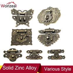 Hasp Antique Bronzed Vintage Style udekoruj mosiężna klamra zatrzask biżuteria skrzynia prezent wino drewniany zamek hakowy sprzęt meblowy