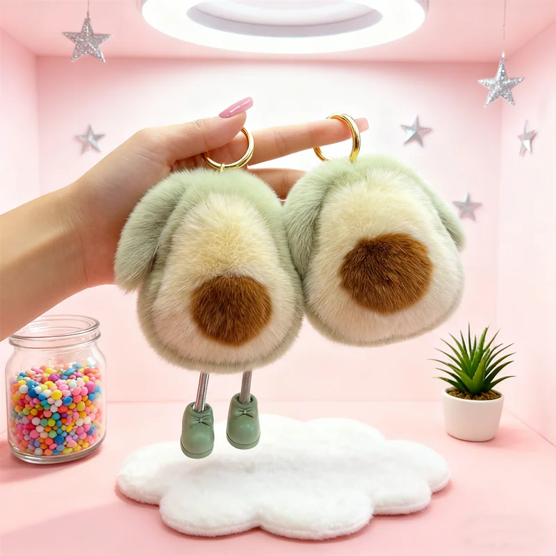 HUAHUAAdorable Plüsch-Avocado-Schlüsselanhänger mit Fruchtmotiv, Auto-Anhänger; Perfekt für Paare und süßes RucksackzubehörHUAHUA