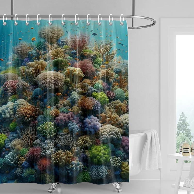 

Скандинавская минималистичная занавеска для душа с морской жизнью, водонепроницаемая занавеска для ванной комнаты, ванны, украшение для дома 180x180 см