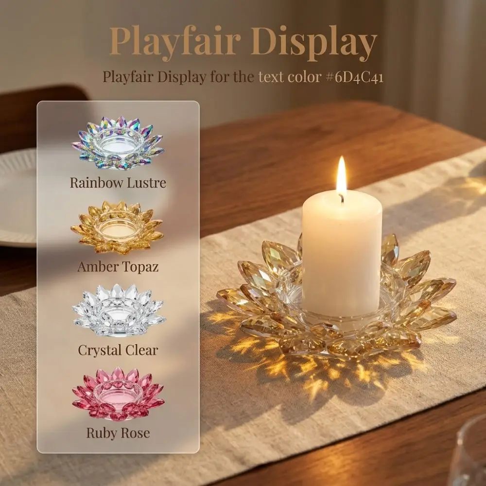 Thicken Lotus Candle Holder Non-slip Colorful Clear Lotus Figurine Everlasting Lamp Base Elegant Design Transparent Candle Tray