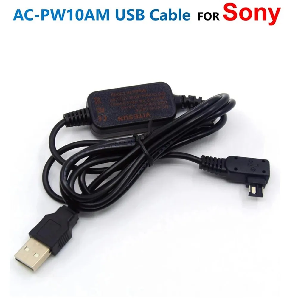 

AC-PW10AM 5V USB кабель питания для Sony A77 A99 A100 A200 A290 A350 A380 A390 A450 A550 A700 A850 A900 A100W Nex-VG10 FS700 A700H